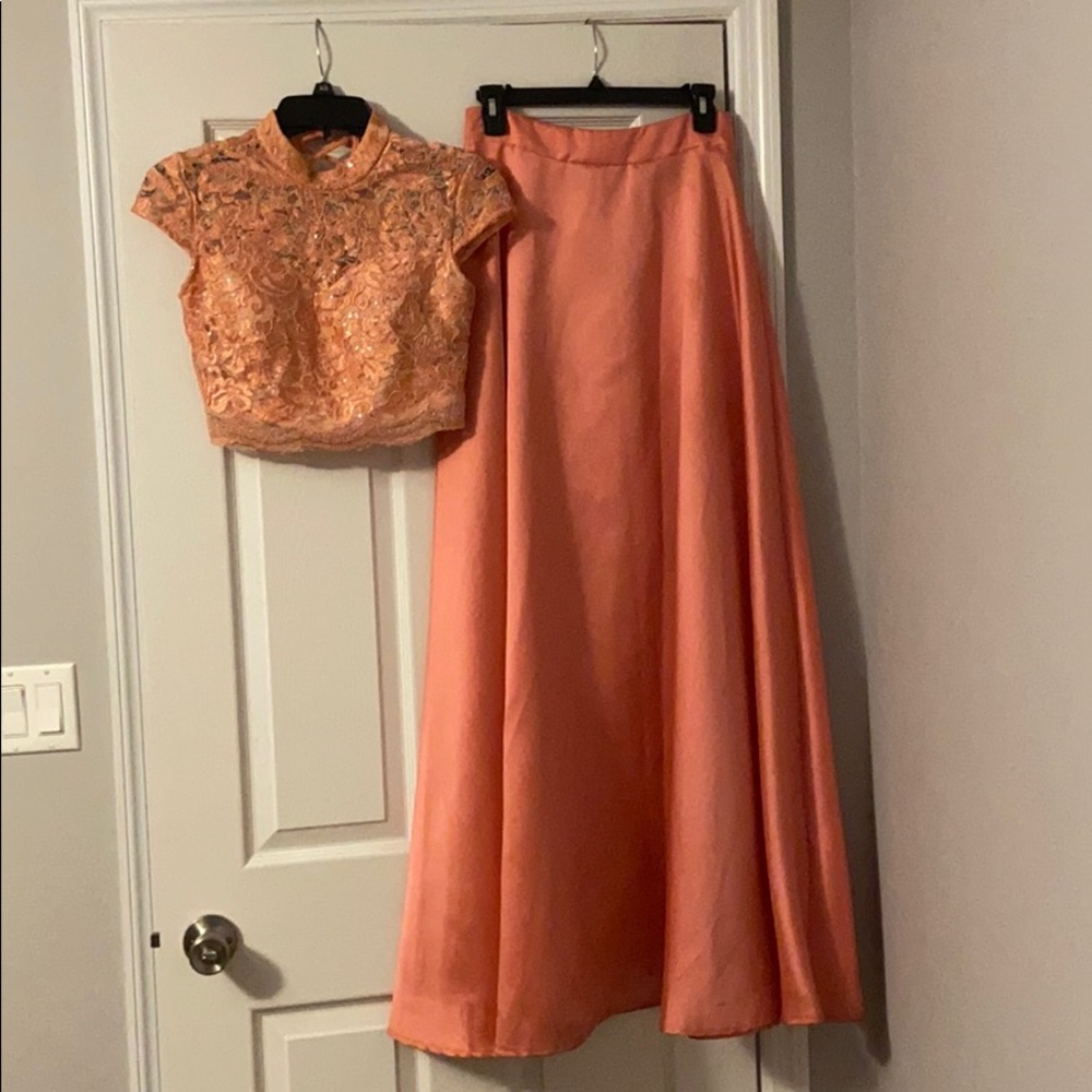 Pink 2 piece dress